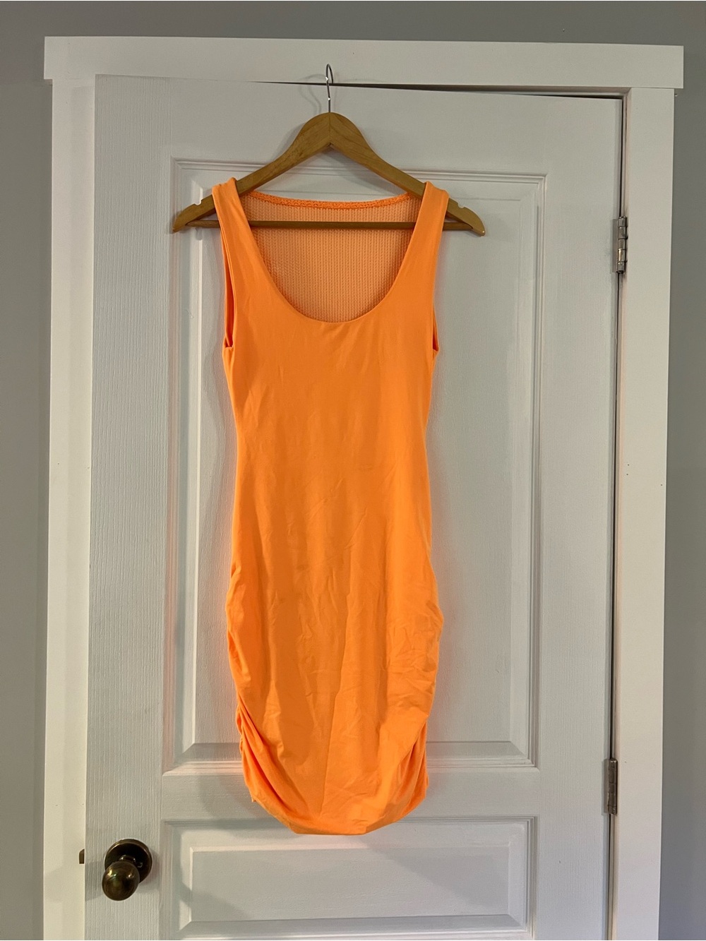 Kookai Orange Tangerine Bright Vibrant Stretchy Clubbing Dress
